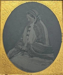 Sechste Platte viktorianische Ambrotypie Fotografie Porträt einer Dame - Bild 1 von 7