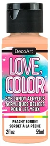 3 Pack DecoArt Love Color Eye Candy Acrylic Paint 2oz-Peachy Sorbet 5A0024LY-1G7 - Picture 1 of 1