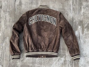 Giacca Chevignon Pelle Taglia M Uomo Bomber Jacket College Jersey - Imagen 1 de 14