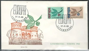 LUXEMBOURG EUROPE TREES LEAVE SET FDC ILLUSTRATED COVER EUROPA 1965 LOT(LUX 10) - Picture 1 of 1