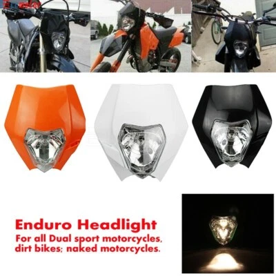 Lámpara de luz de faro universal para Supermoto MX Enduro moto de cross Foto 1 de 4