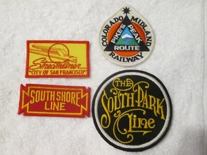 Lote de parches de ferrocarril vintage South Shore Streamliner South Park Colorado Midland - Imagen 1 de 2