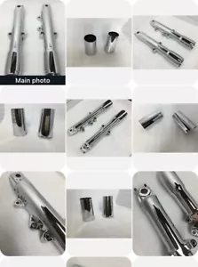 Harley 1990 -99 CHROME Fat boy FLSTF HERITAGE fork legs sliders COVERS OUTRIGHT - Bild 1 von 12
