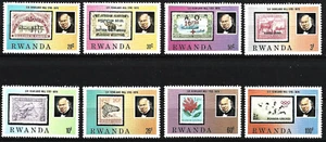 Ruanda - 100. Todestag von Rowland Hill Satz postfrisch 1979 Mi. 1011-1018 - Bild 1 von 1