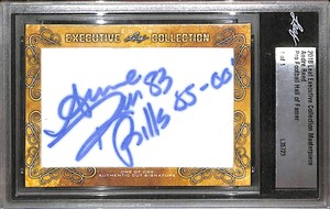 Andre Reed Signed 2018 Leaf Executive Collection Masterpiece 1/1 Card Bills Auto