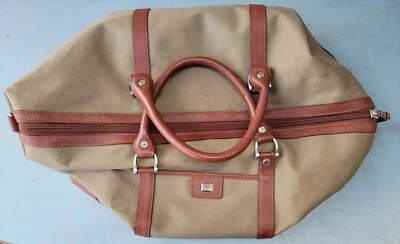 Cutter & Buck Canvas & Leather Weekender Duffel Overnighter Travel Bag - Image 1 of 4
