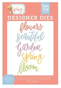 Hermoso juego de troqueles de palabras de flores Echo Park Paper MI PRIMAVERA FAVORITA - Imagen 1 de 1