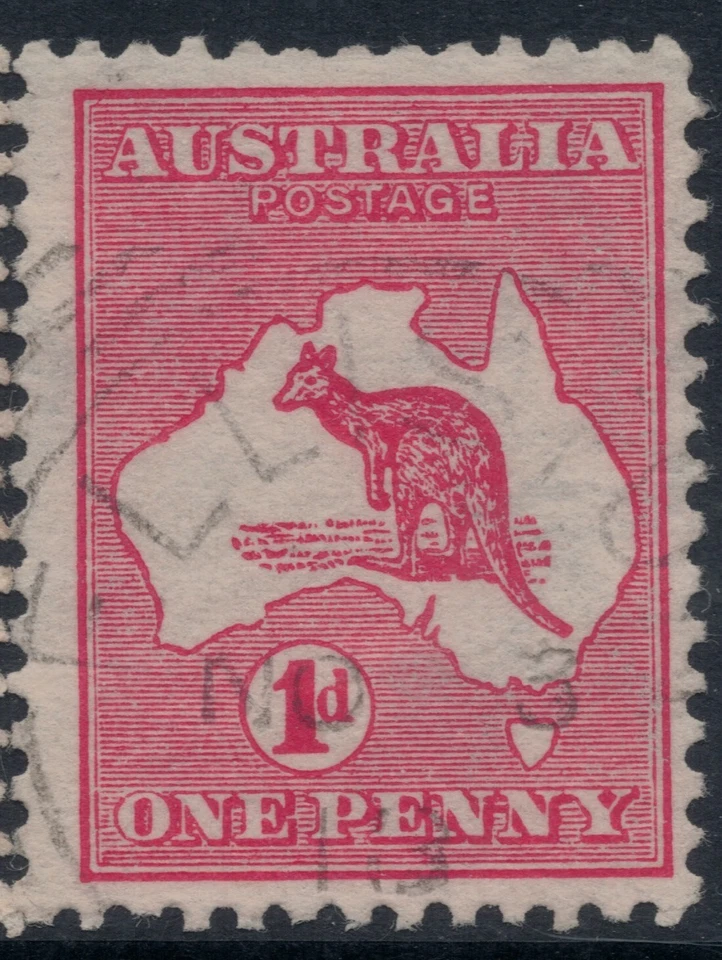South Australia 1d Kangaroo *ELLISTON* SQUARE CIRCLE CANCEL SA POSTMARK DIE1 ROO - Image 1 of 2