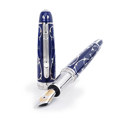 Pluma Estilográfica Michel Perchin Azul Real Monograma Edición Limitada 0597/1000 Foto 1 de 4