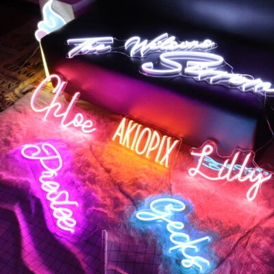 Custom Neon sign LED night light Family Name Logo Sign Home Wedding Decor Gift - Image 1 of 4