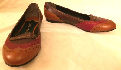 DSQUARED womens shoes loafers BROWN multi size 37.5   US 7.5 - Imagem 1 de 4