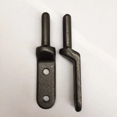 2 Garden Gate Hinges 12mm Pins Gudgeons Hangers Wrought Iron Bolt On Metal New - Image 1 of 2