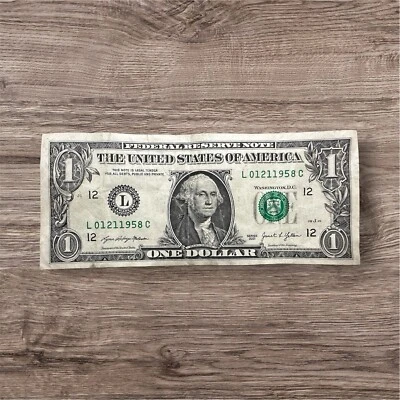 1958 January 21 : L 01211958 C BIRTHDAY Note $1 One Dollar Bill 01/21/1958 !! - Image 1 of 2