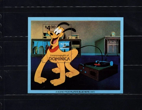 Dominica Disney 695 Pluto Dogs VF MNH S/S A2 Cover