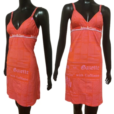 ❤️JOHN GALLIANO,Mini cotton dress,gazette print,new with tags,only one in ebay! - Image 1 of 4