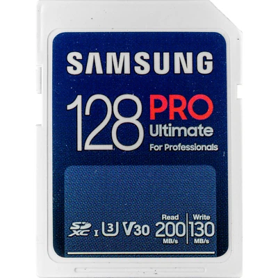 Tarjeta de memoria Samsung PRO Ultimate UHS-I SDXC 128 GB U3 V30 200 MB/s (MB-SY128S) Foto 1 de 4