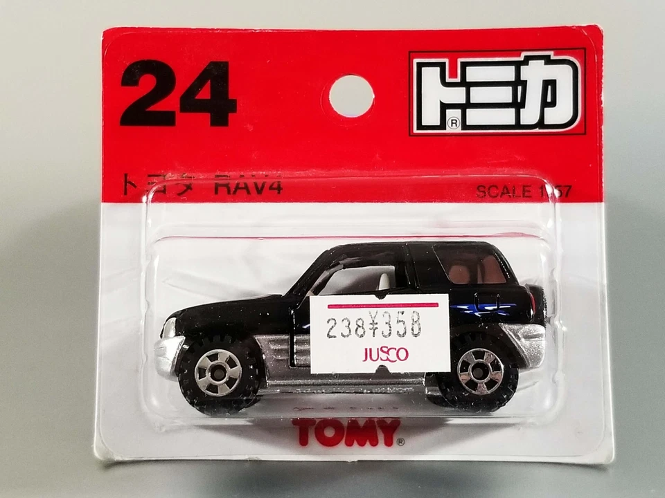 Tarjeta blister TOMY Tomica Toyota RAV4 / #24 / negra y plateada / rara Foto 1 de 4