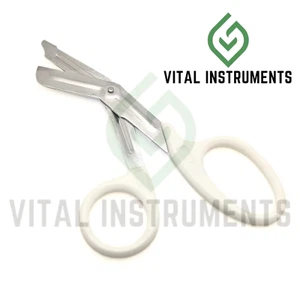 Weiße Allzweckschere 7,5" medizinische Sanitäter Krankenschwester Edelstahl Instrument - Bild 1 von 1