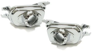 CHROME FINISH PROJECTOR FOG LIGHTS FOR MERCEDES CLK W209 & C CLASS W203 - Picture 1 of 1