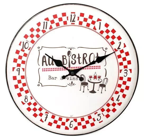 Horloge VINTAGE au bistrot, déco cuisine & restaurant, pendule rétro bar & café - Photo 1/1