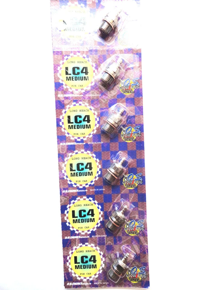 OS LC4 Medium Long Reach Nitro Glow Plug - 6 Pack 71653400 - Image 1 of 1