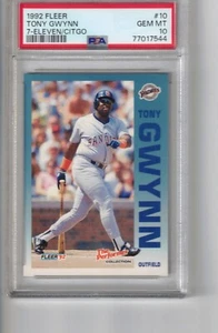 1992 Fleer 7-Eleven/Citgo # 10 Tony Gwynn HOF PSA 10 - Bild 1 von 2