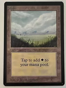 Magic the Gathering MTG Plains v.2 (No Trees) Beta NM (Beta Bob) - Picture 1 of 3