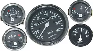 COMPLETE METER KIT SPEEDOMETER +TEMP +OIL+FUEL+AMP GAUGES WILLYS JEEP - Picture 1 of 2