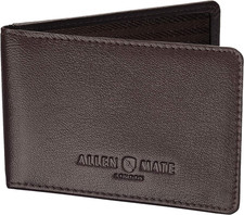 ALLEN & MATE Genuine Leather Bus Pass Travel Card Holder/Driving License Oyster