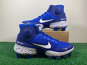 13 Men - Nike Alpha Huarache Elite 3 Mid MCS Royal Blue Baseball Plastic Cleats - Picture 1 of 6