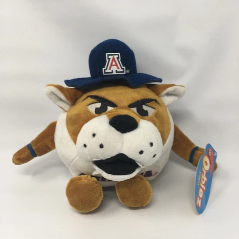 Arizona Wildcats Wilbur 10” NCAA Staffed Plush Toy Mascot w/ Tag Pre-Owned Cover