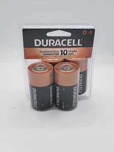 DURACELL D ALKALINE BATTERIES 4 COUNT/ PACKAGE OPENED - Picture 1 of 9