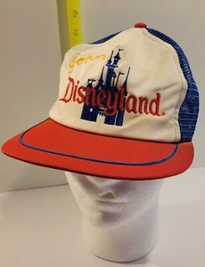 Gorra de malla vintage Disneyland Trucker Snapback años 80 EE. UU. Olympian Johns - Imagen 1 de 5