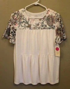 ✅NUOVO con etichette! Top donna St. John's Bay pizzo floreale AVORIO MIRANDA taglia M, ret. 32€ - Foto 1 di 8