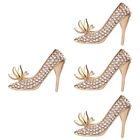 4 Pack Clothing Brooch Pin Lapel For Women High Heels Alloy