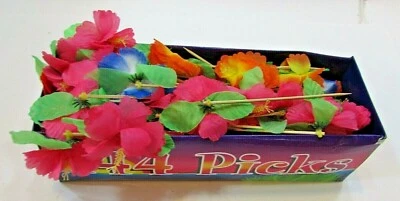 Более 125 новый коктейль напиток цветной тропической ткани цветок вечеринки медиаторы палочки - Изображение 1 из 3