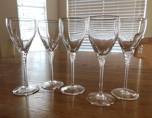 CLOSE-OUT  Lenox Crystal Encore Platinum 7 7/8 inch WINE GOBLETS ~ Set of five - Picture 1 of 7