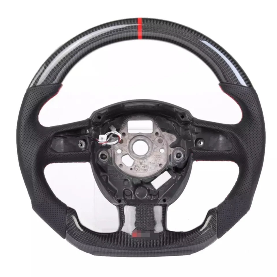 Volante de fibra de carbono personalizable para Audi A4 A5 S4 S5 2008 2009 2010 Foto 1 de 4