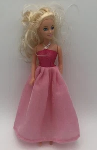 "Vestido de Barbie rosa glamour cabello rubio 12""" - Imagen 1 de 6