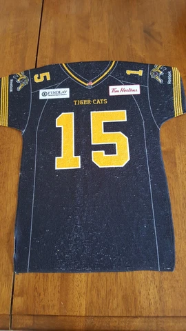 HAMILTON TIGER-CATS JERSEY SHAPED RALLY TOWEL Cover