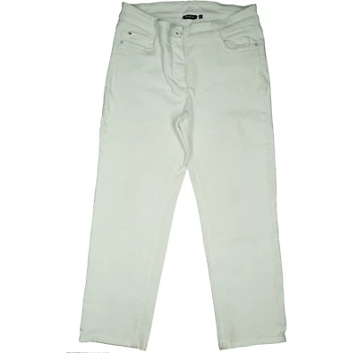 BONITA 42 Jeans Hose weiß Damen 7/8 Doro super Stretch high R. Straight W32 XL - Bild 1 von 4