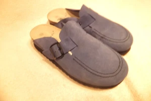 Pro-Pedo Womens Powder Blue Suede Leather Siip on Clog Mule EU39 Super Nice!!  - Picture 1 of 9