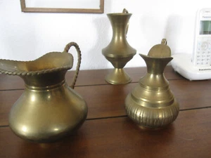 3 Messing Karaffen 10-14 cm hoch - Bild 1 von 2