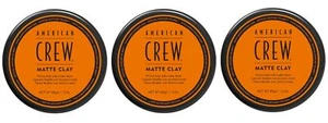 3x American Crew argilla opaca supporto da medio a forte 85 g - Foto 1 di 1