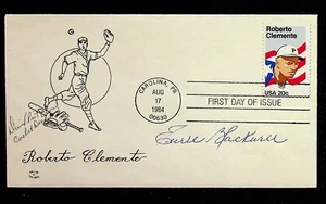 Ewell Blackwell Pitcher Reds Autogramm signed Roberto Clemente FDC 1984 - Bild 1 von 1