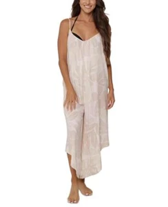 J Valdi Women's Sand Malibu Flowy Sleeveless Jumpsuit Cover-Up Size L - Picture 1 of 1