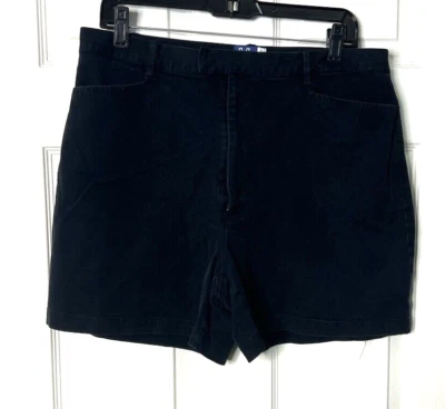 Pantalones Cortos de Jean Venezia Talla Grande, Material Elástico Negro, Talla 18 – Usados en Excelente Condición Foto 1 de 4