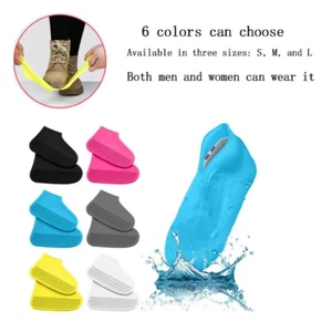 Reusable Anti-slip Rain Shoe Covers Overshoes Waterproof Cover Protector - Picture 1 of 17