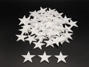 White Plastic Acrylic Stars Craft Supply Flag Stars DIY 1/8" thick - Picture 1 of 4