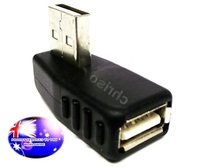 From OZ Quality 1PC Right Angle USB 2.0 Female to USB Male Adapter Connector +FP - Image 1 of 4